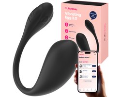 MyFantasy Vibrerend Ei met App 3.0 - Abonnementsvrije Nederlandse App - Vibrators voor Vrouwen - Clitoris Stimulator - Seksspeeltjes voor Koppel - Remote Vibrator Tril Ei - Kamasutra Eitjes - Sex Toys voor Koppels - Zwart