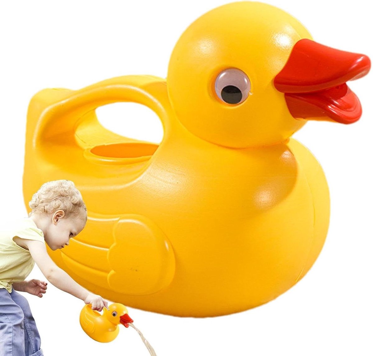 Watergieter Eend - Gieter Baby - Tuinieren met Kinderen - Kindvriendelijk Ontwerp - 16 x 179 x 16 cm - Geel