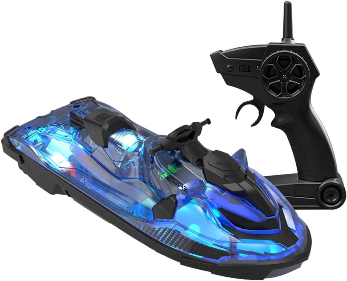 Rc Boot Speelgoed - Waterspeelgoed Boot - Waterpret Beleven - Sterk Signaal - 27.7 cm Lengte - Blauw