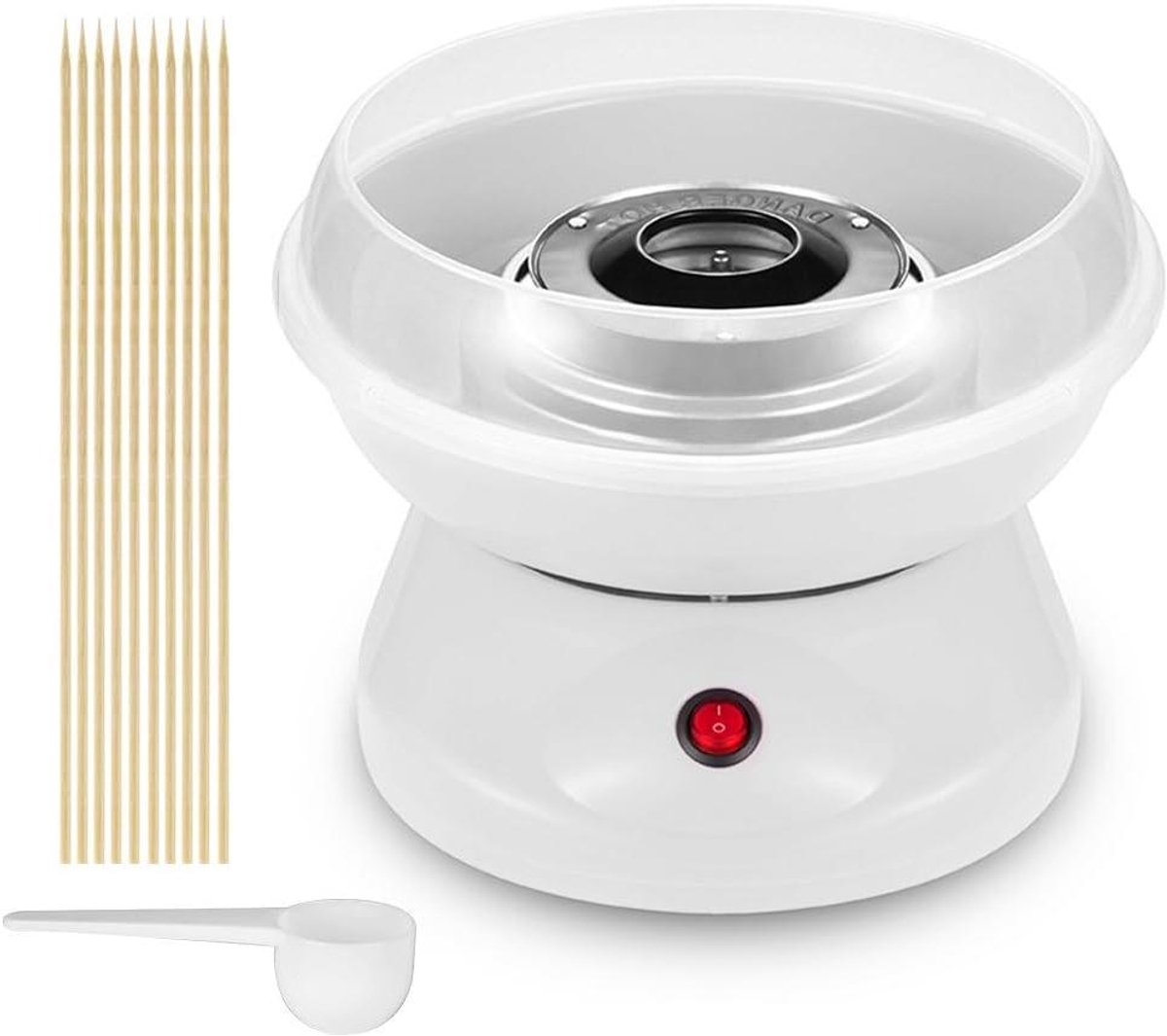 Suikerspin Machine - Thuisapparaat - Feestjes Thuis - Snelle Bereiding - 27 cm - Wit