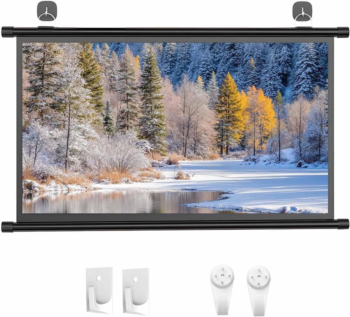 Projectiescherm - Beamer Scherm - Thuisbioscoop Creëren - Antireflecterend Glasvezel - 60 tot 84 Inch - Grijs