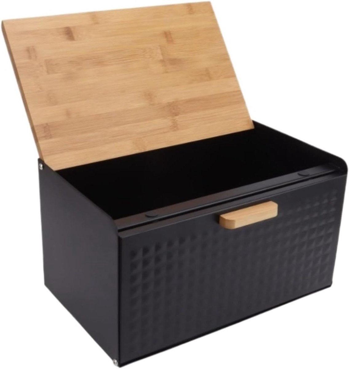 Broodtrommel - Broodbak Opberger - Brood Vers Houden - Grote Capaciteit - 355 cm - Zwart