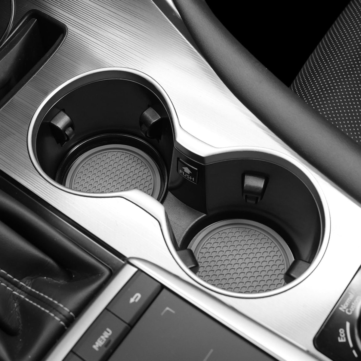 Auto Onderzetters - Bekerhouders - Auto Interieur - Hoge Kwaliteit Siliconen - 4 Stuks - Grijs