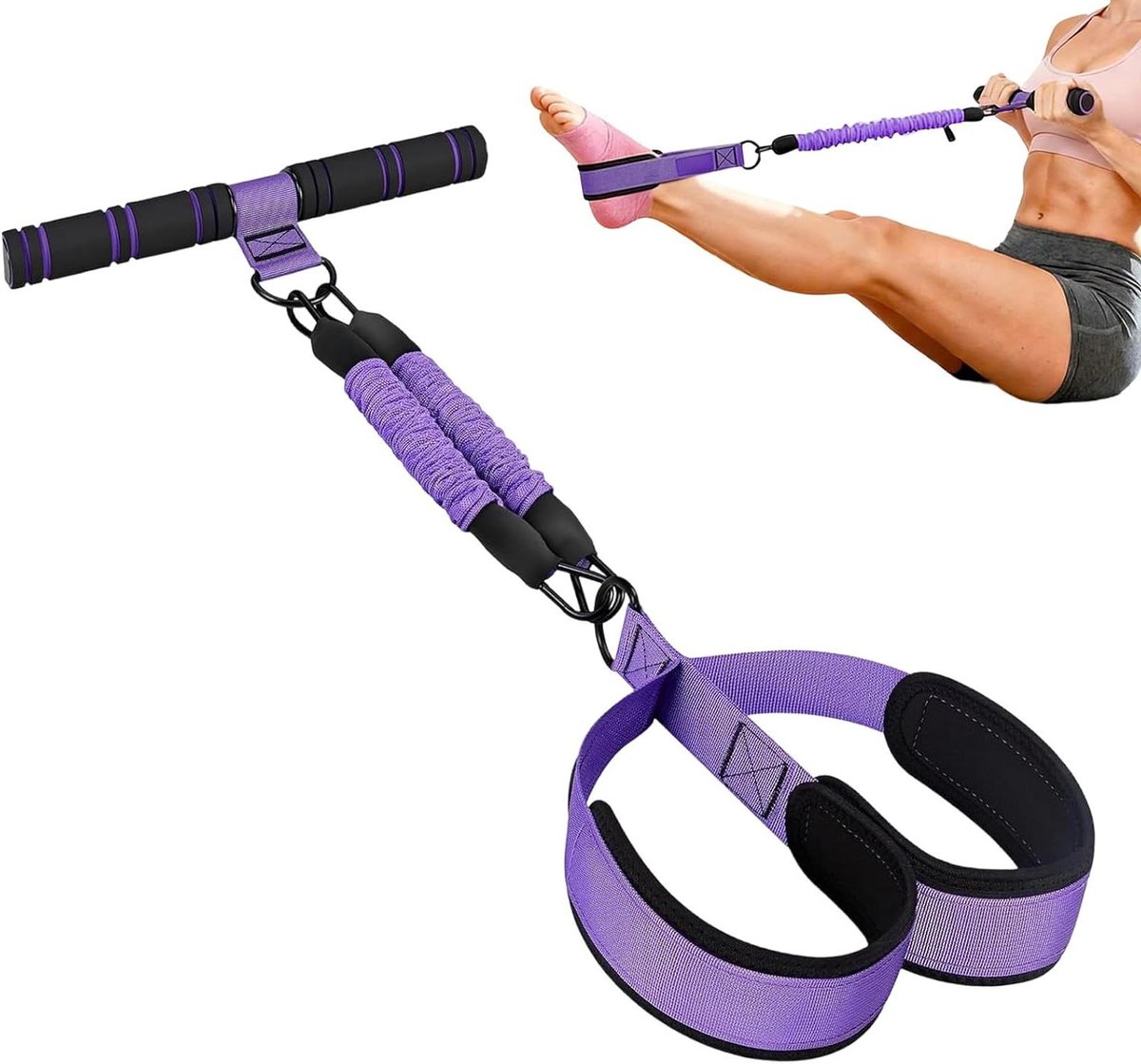 Elastische Voetband - Beentrainer Pedaal - Thuis Fitness - Verstelbare Weerstand - 30x60 cm - Uniek