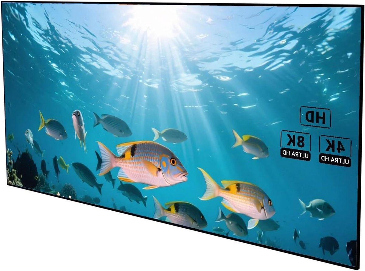 Projectiescherm - Bioscoopscherm - Thuisbioscoop creëren - Ultrasmalle rand - 60 inch - Wit