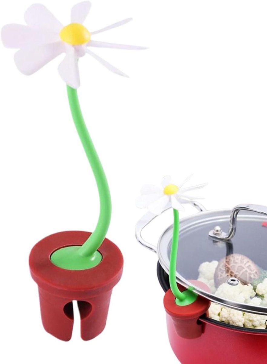 Deksel Lifter - Stoomlosser Keuken - Voorkomt Overkoken - Speels Madeliefje Ontwerp - 14.5 cm Lengte - Meerkleurig