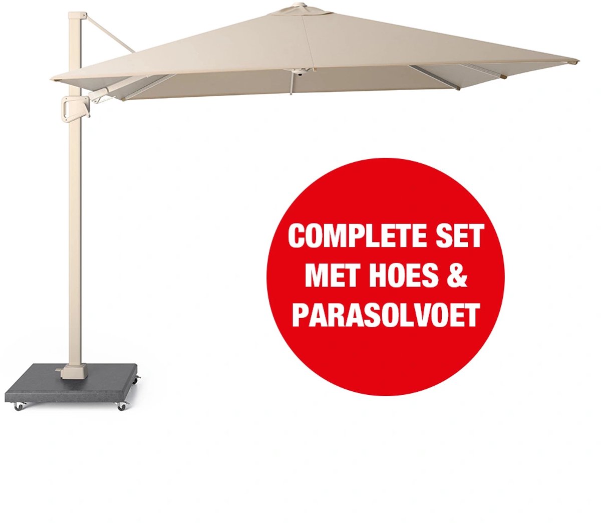 Halifax Zweefparasol Set 300x300 - Ivory