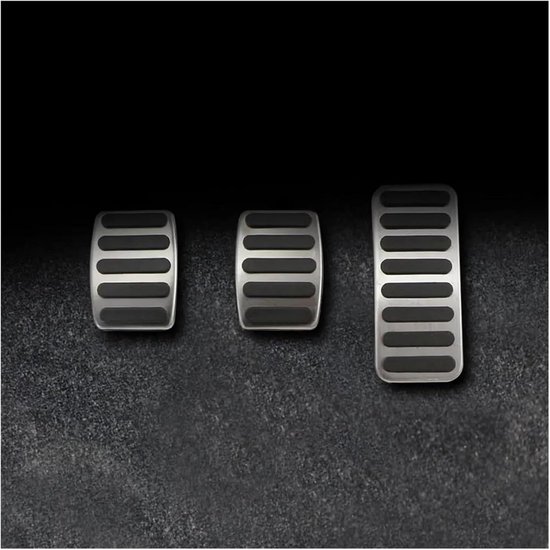 Auto Pedaal Covers - Gas Remmen - Veiliger Rijden - Antislip Oppervlak - One Size - Zilver Zwart — afbeelding 2