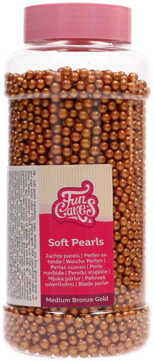 FunCakes Soft Pearls 5mm Bronsgoud 600g