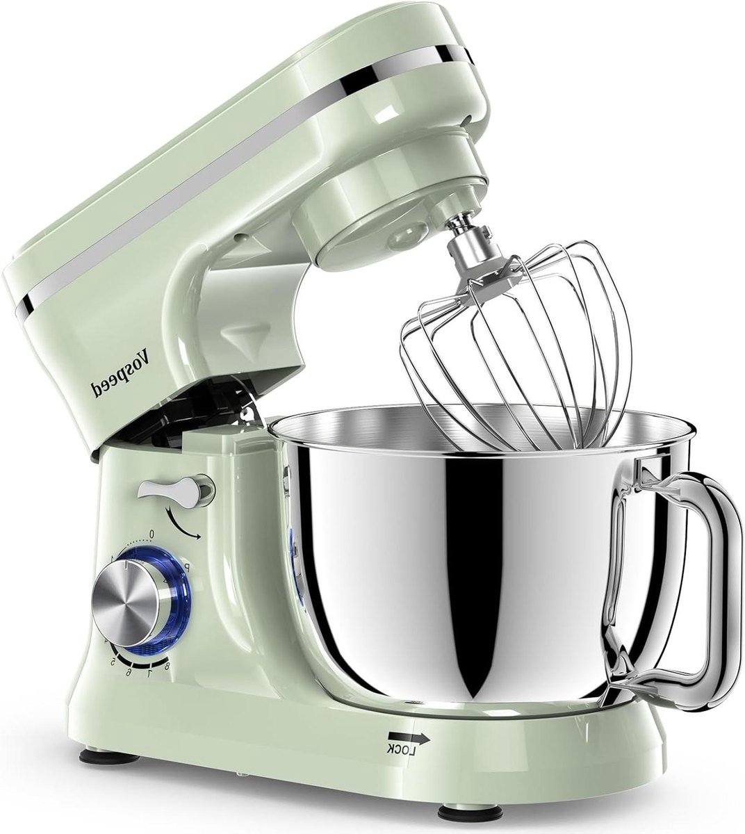 Staande Mixer - Keukenmachine Deegmixer - Bakken en Koken - Krachtige 1000W Motor - 5 Liter Kom - Groen