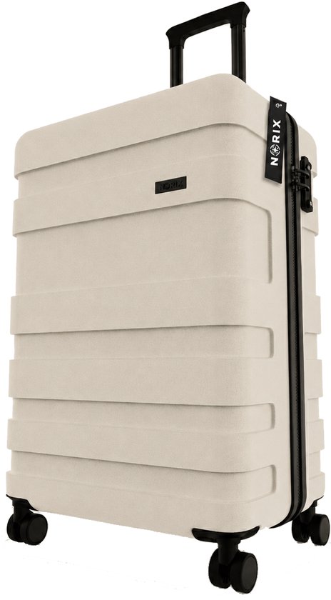Reiskoffer groot 76x49x27 - 100L - Spinner wielen - Lichtgewicht - TSA Slot - Norix Limestone Grey koffer