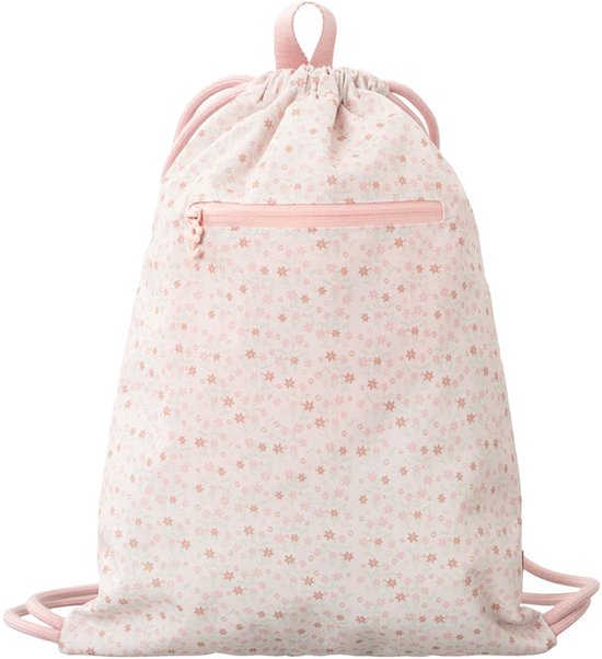 Fresk Zwemtas Meisjes - Gymtas - Waterafstotende Strandrugzak voor Kinderen – Zwemzak met Ophanglus - 38 x 27 cm - Roze - Garden Flowers