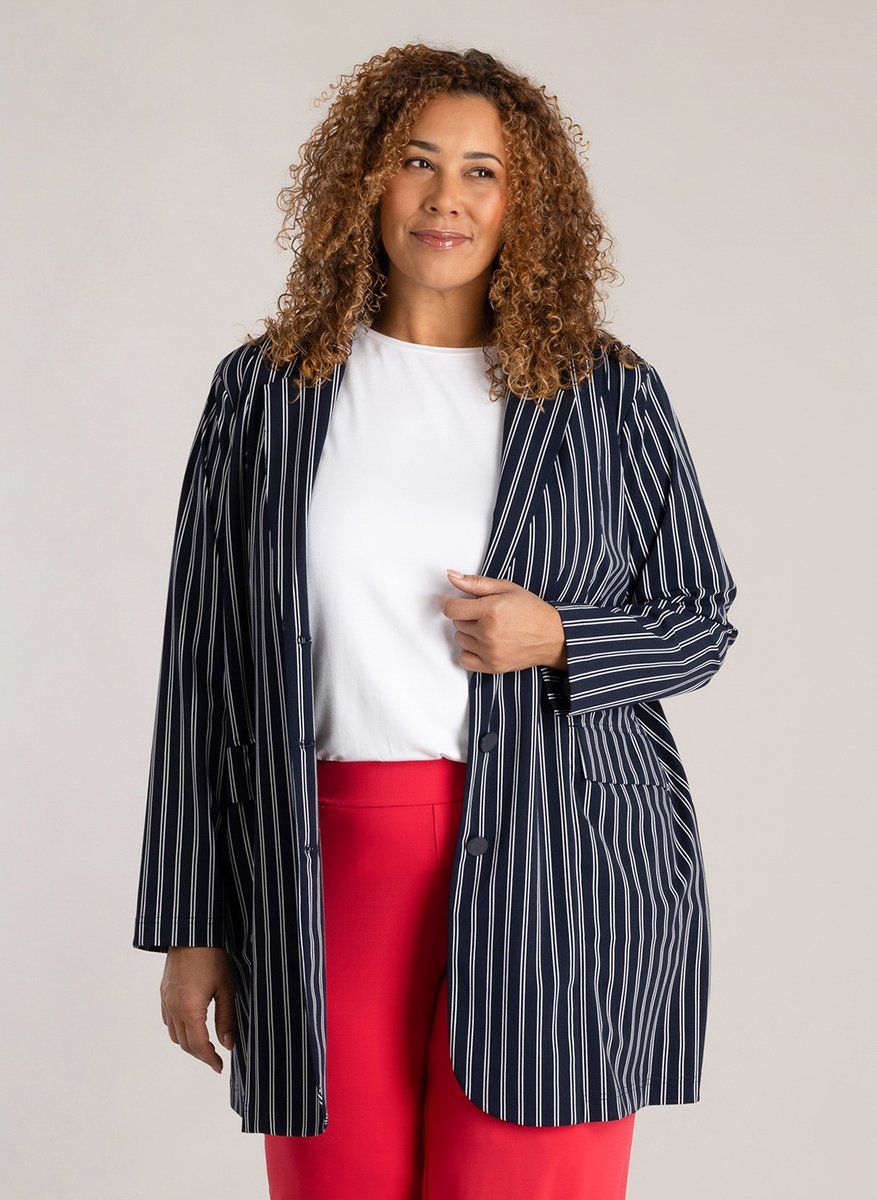 COLLETTA Nadia Cover ups - Dark Blue/White - maat 4(54/56)