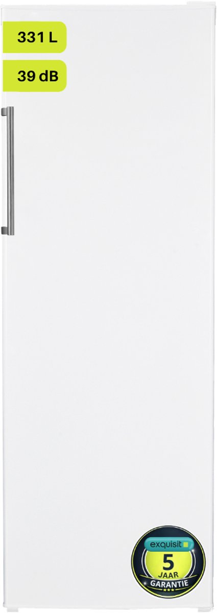 Exquisit KS350-V-H-040DW - Kastmodel Koelkast - 5 Jaar Garantie - RVS Handgreep - 331 Liter - 39dB - Wit