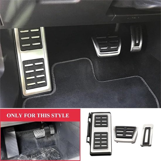 Pedaalhoezen Set - Auto Accessoires - Verbeterde Grip - Antislip Oppervlak - 4 Stuks - Metaal — afbeelding 2