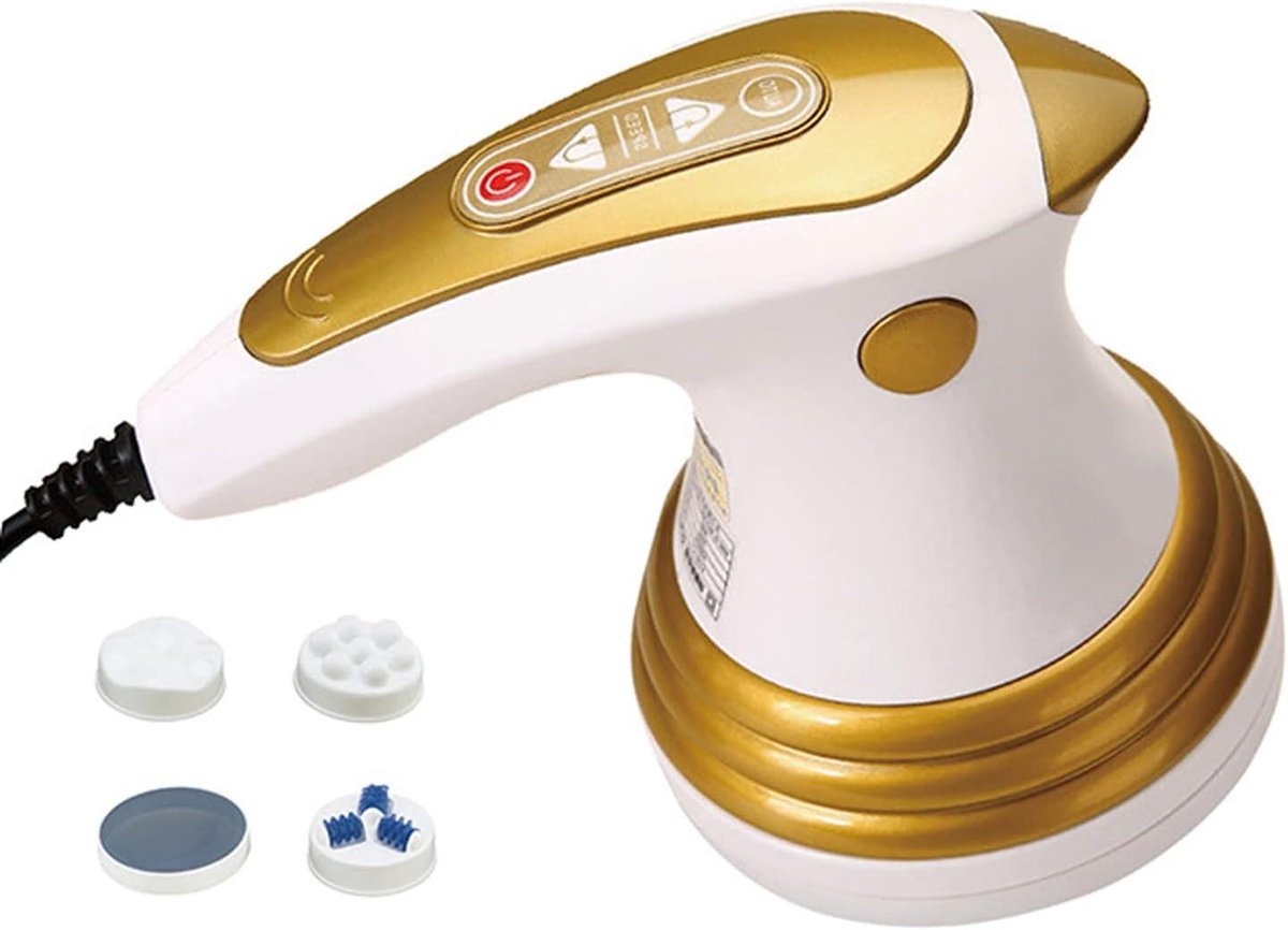 Elektrische Lichaamsmassager - Cellulitis Verminderaar - Ontspannende Massage - Infrarood Verwarming - 20 x 13.5 x 24.5 cm - Goud