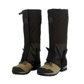 Zwart gamaschen gaiters unisex waterafstotende beenbeschermers met ritssluiting verstelbare straps outdoor wandel accessoires sneeuw en hiking bescherming