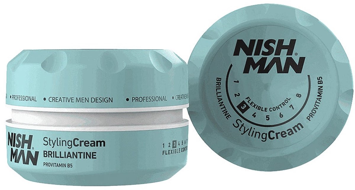 Nishman Hair Styling Cream N.3 Brilliantine 150ml, Glanzende Flexibele Hold
