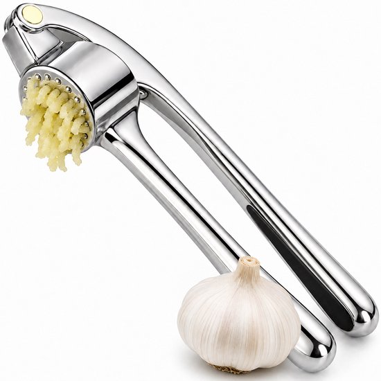 Foto: Luft professionele knoflookpers rvs lookpers gemberpers knoflookrasp garlic press