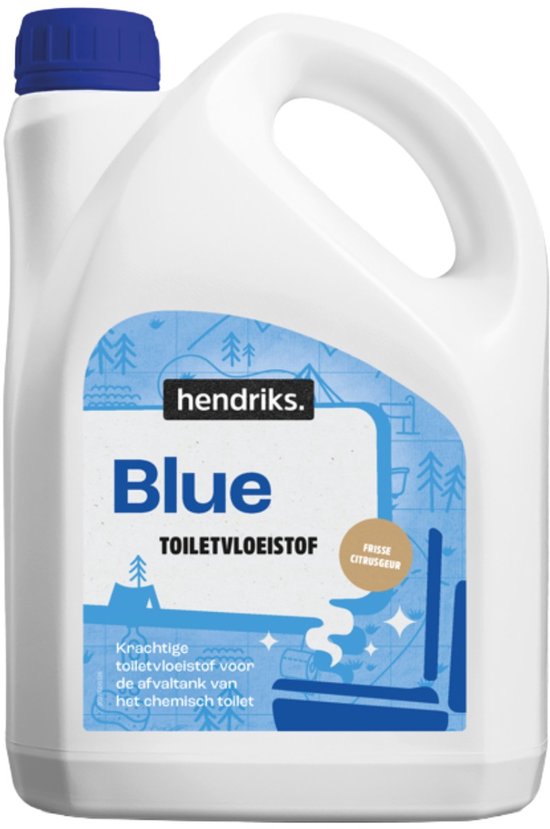 Hendriks Toiletvloeistof Roze & Blauw + Camping Toiletpapier - Toiletverzorgingsset - Voor chemisch toilet - Frisse tanks - 4 rollen oplosbaar papier — afbeelding 2