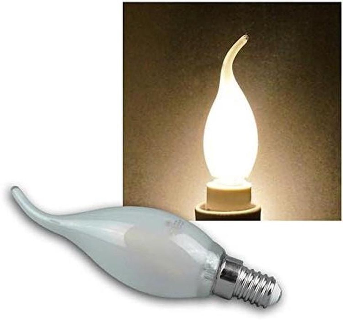 Kaarslamp LED E14 - Windstoßlamp Warm Wit - Sfeerverlichting Creëren - Gelijkmatige Lichtv