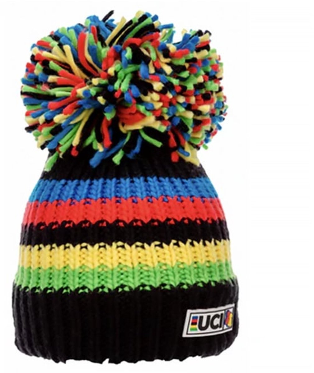 Big Bobble Muts KIDS UCI Black Rainbow Stripes