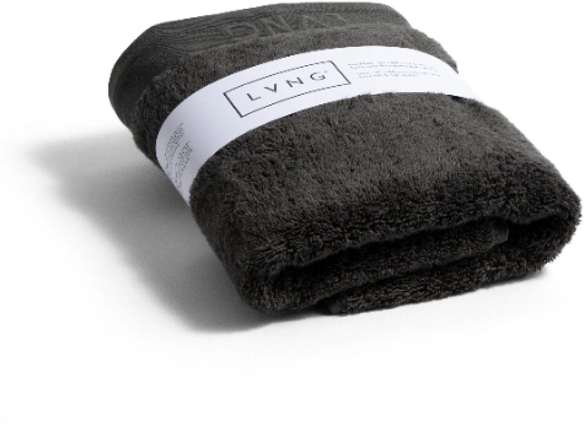 LVNG Handdoek 50 x 100 - 100% Biologisch Katoen - 600g/m2 - Hotelkwaliteit - Luxe handdoek - Badtextiel - Antraciet
