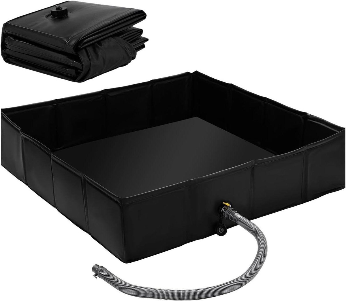 Campingdouche - Draagbare douchebak - Buiten douchen - Efficiënte waterafvoer - 104 cm - Donkerbruin
