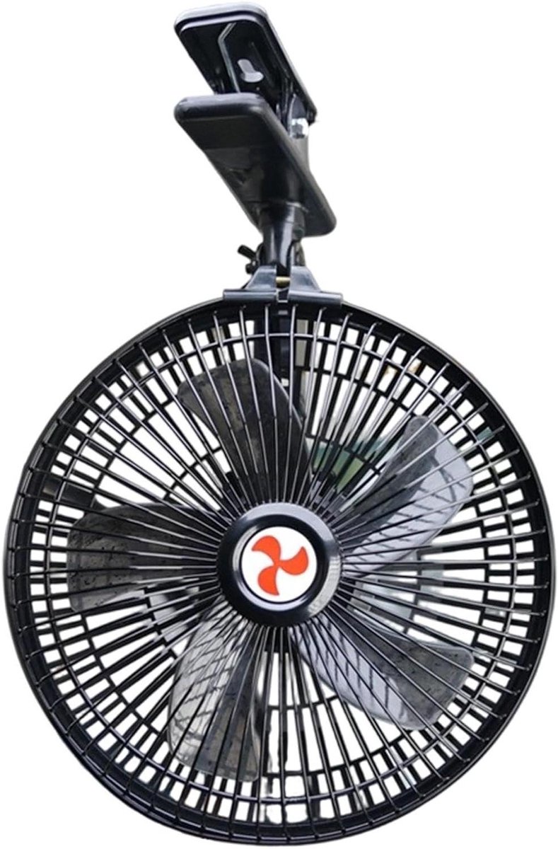 Oscillerende Ventilator - Clip Ventilator - Auto Koeling - Zelf Oscillerend - 18 x 29 x 18 cm - Zwart