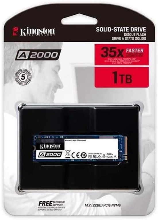 Interne SSD - Opslag Schijf - Snelle Data Overdracht - NVMe PCIe Technologie - 1TB - Zwart — afbeelding 5