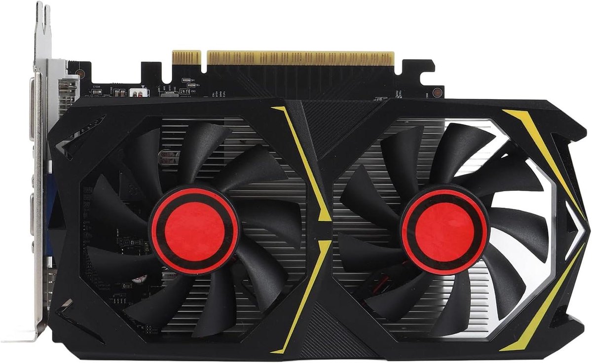 Grafische Kaart - Videokaart PC - Gaming en Werk - Stille Dubbele Fans - 4GB GDDR5 - Zwart