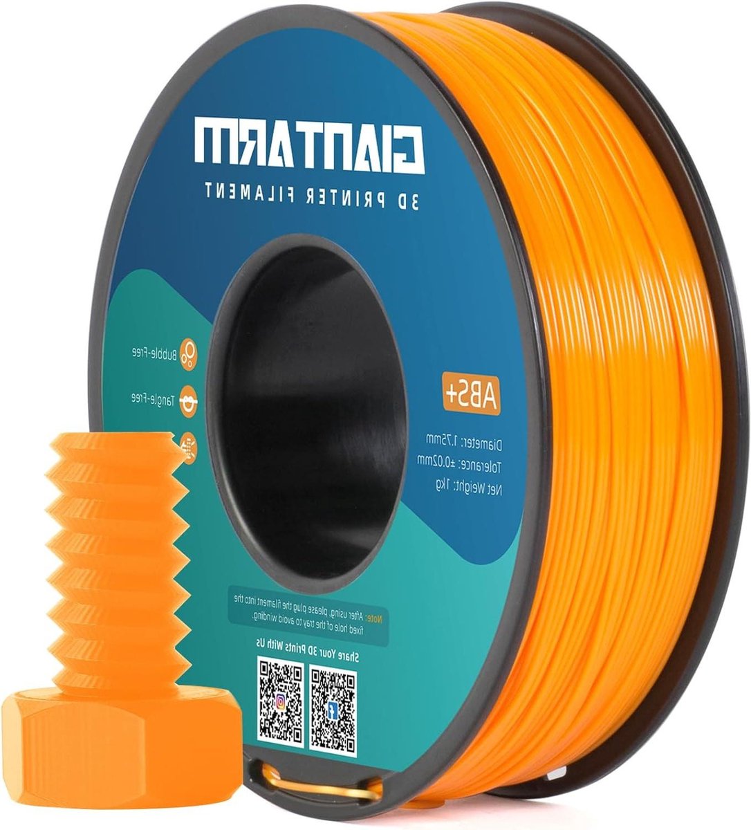 3D Printer Filament - ABS Spoel - Modellen Maken - Hoge Kwaliteit - 1 kg - Oranje