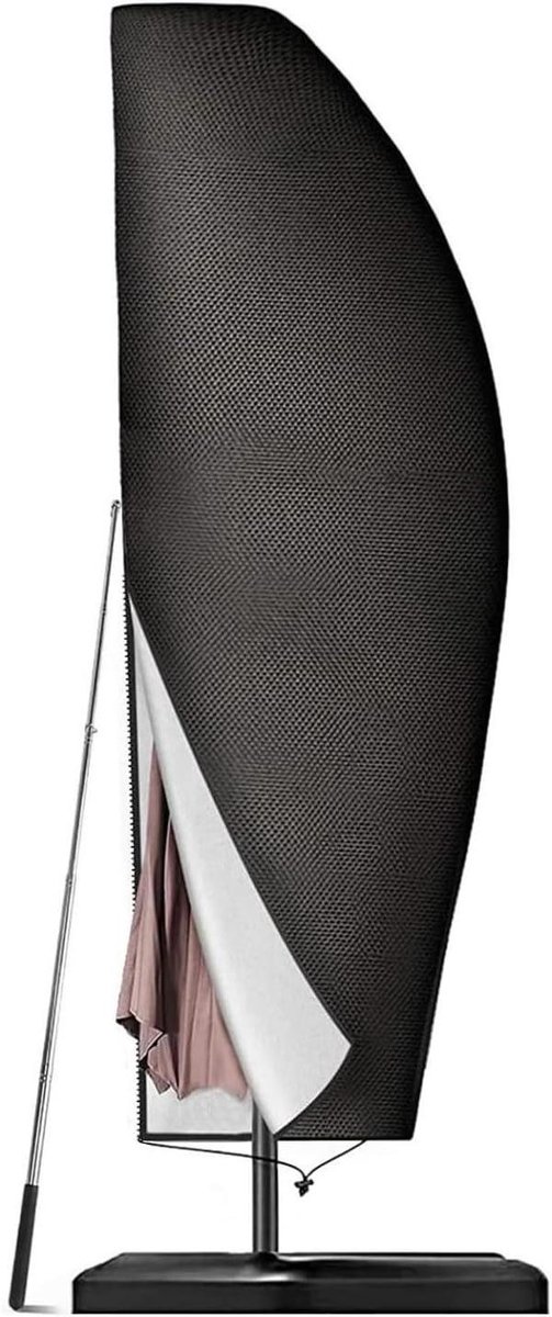 Parasolhoes Waterdicht - Beschermhoes Buiten - Parasol Bescherming - 210D Oxford Stof - 265x70x40cm - Zwart
