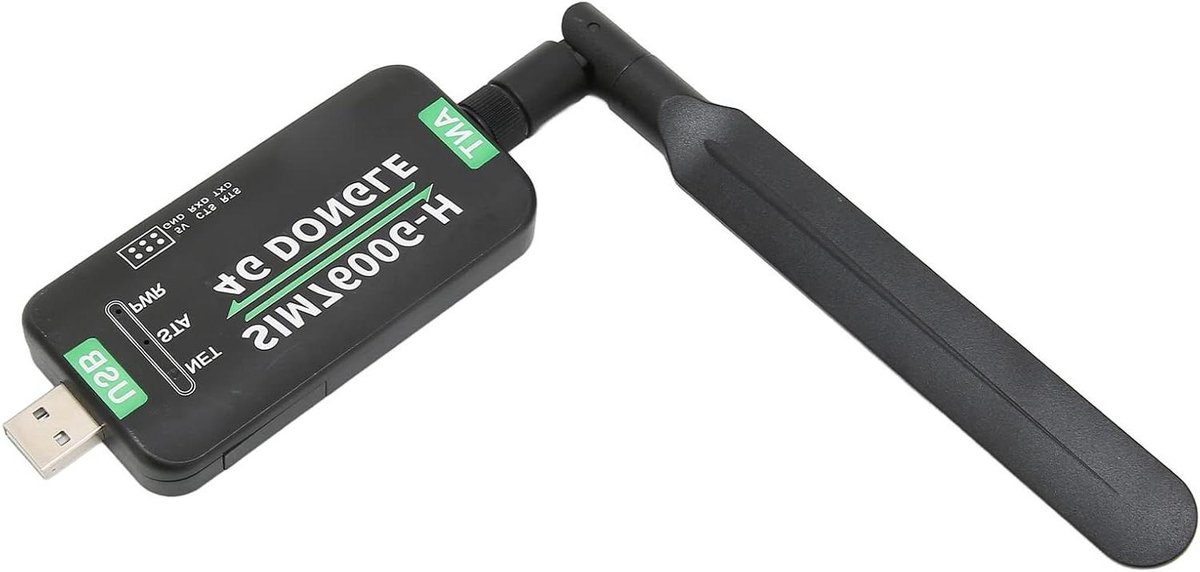 4G USB Adapter - LTE Dongle - Industriële Netwerken - Flexibele Antenne - 16 x 11 x 5 cm - Zwart