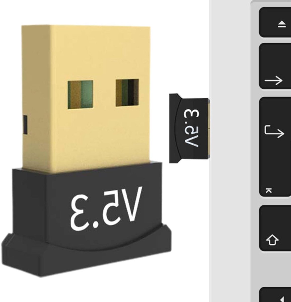 Draadloze Adapter - Dongle Zender - Meerdere Apparaten - Versie 5.3 - 20 Meter Bereik - Zwart