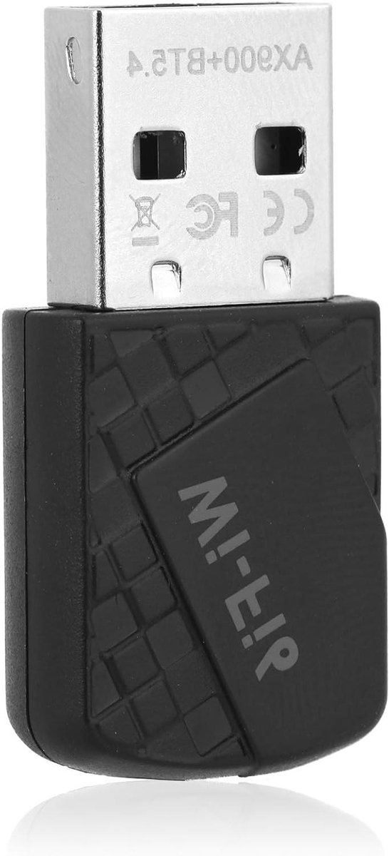 Draadloze Netwerkadapter - WiFi Bluetooth - Snelle Internetverbinding - Dual-Band WiFi 6 - 900 Mbps - Zwart