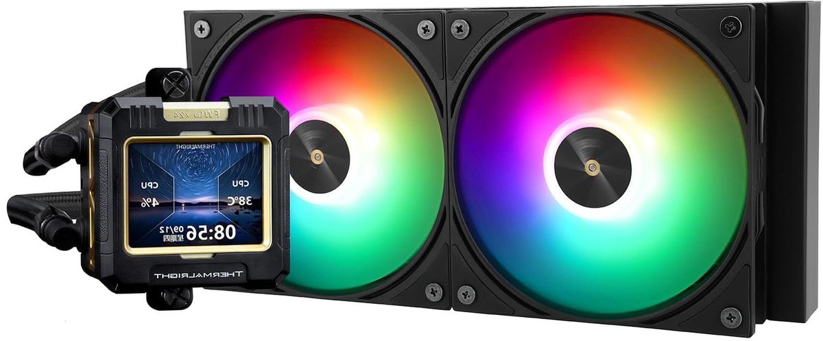 Waterkoeler PC - CPU Koeler - Processor Koelen - IPS LCD Scherm - 240mm Radiator - Zwart