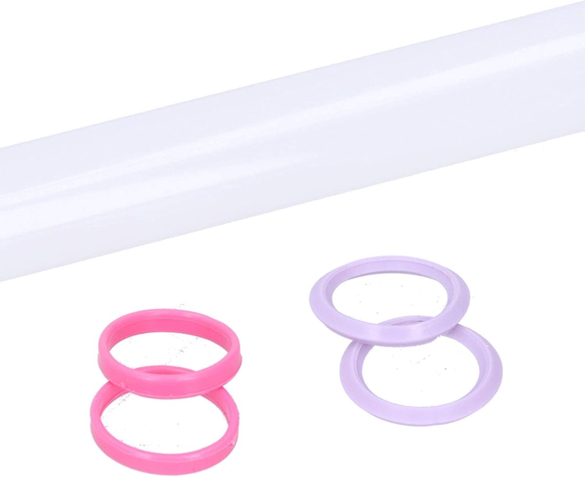 Deegroller - Keukenroller Bakken - Koekjes Maken - Voedselveilig Plastic - 23 cm - Grijs