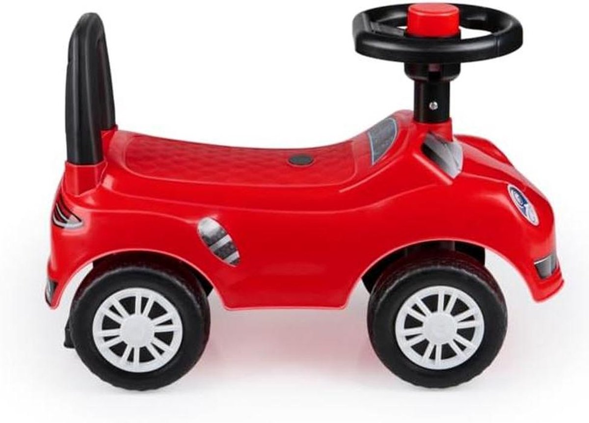 Loopauto Peuters - Rijspeelgoed Auto - Motoriek Ontwikkelen - Interactieve Claxon - 35 x 21 x 49 cm - Rood