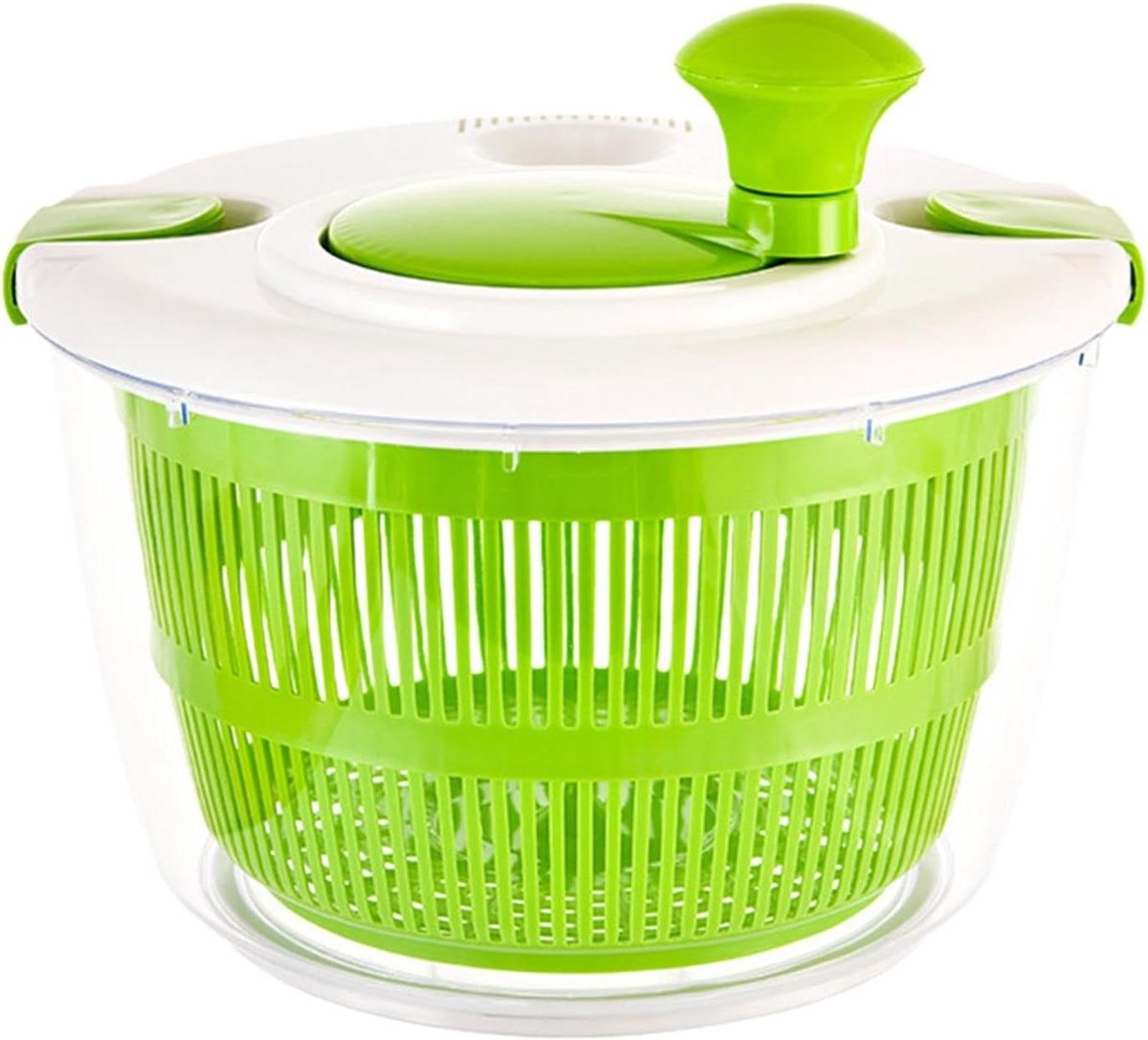 Groente Slinger - Draai Droger - Salade Bereiden - Gesplitst Ontwerp - 25.7 cm Diameter - Groen