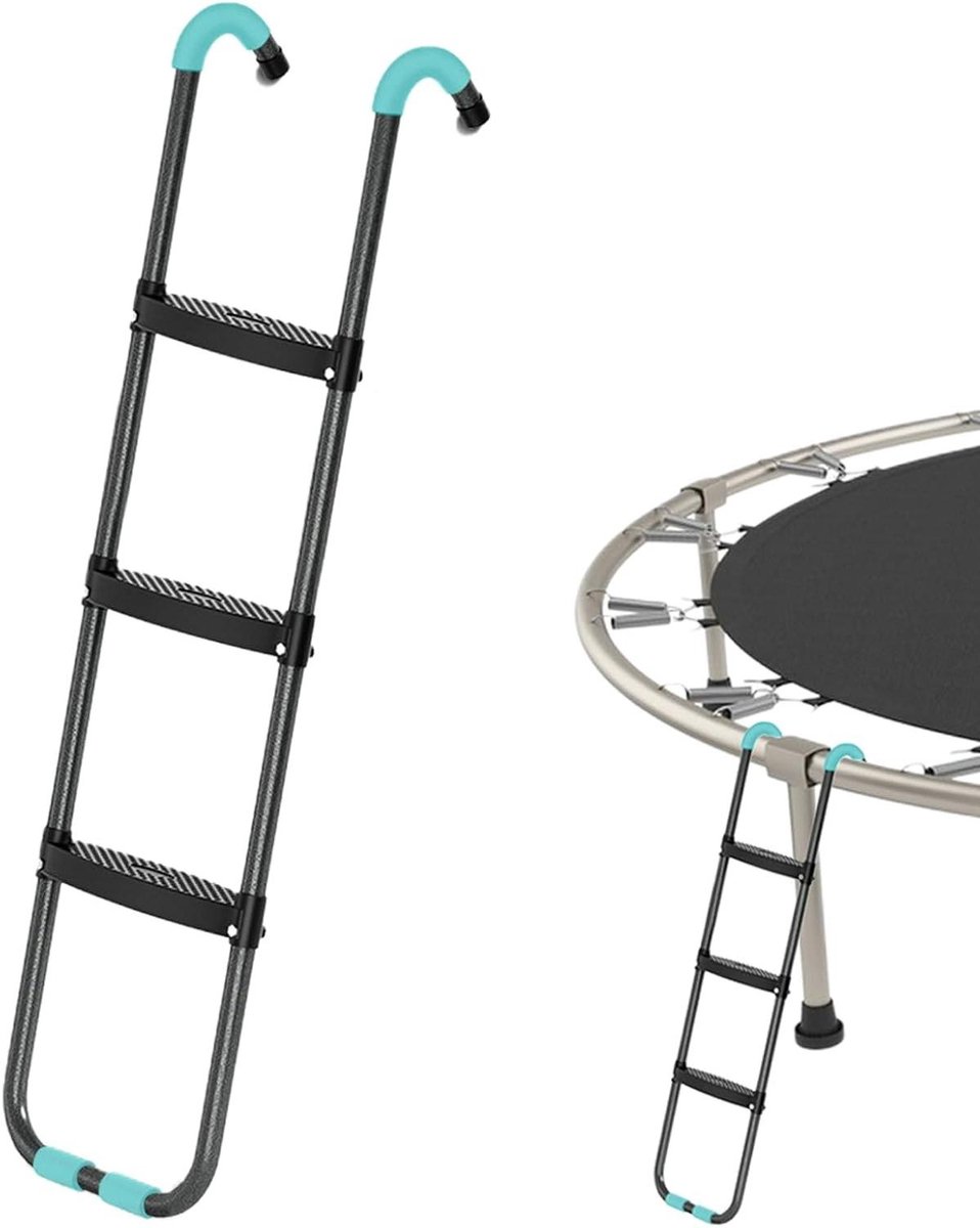Trampoline Trede - Veilige Opstap - Veilig Springen - Antislip Ontwerp - 110 x 32 cm - Zilver