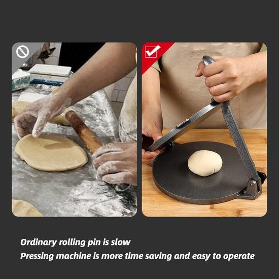 Maïs Tortilla Pers roti maker Aluminiumlegering Tortilla Maker, Grijze Tortilla Machine Keukenbenodigdheden, Geschikt voor Het Maken van Tortilla's, Koekjes, Presses à biscuits — afbeelding 2