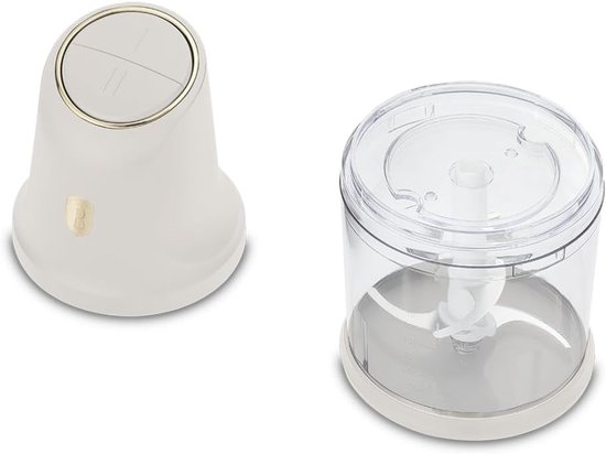 Elektrische Hakselaar - Mini Keukenmachine - Snel Ingrediënten Snijden - Elegant Design - 13.5 cm - Sahara-beige — afbeelding 2