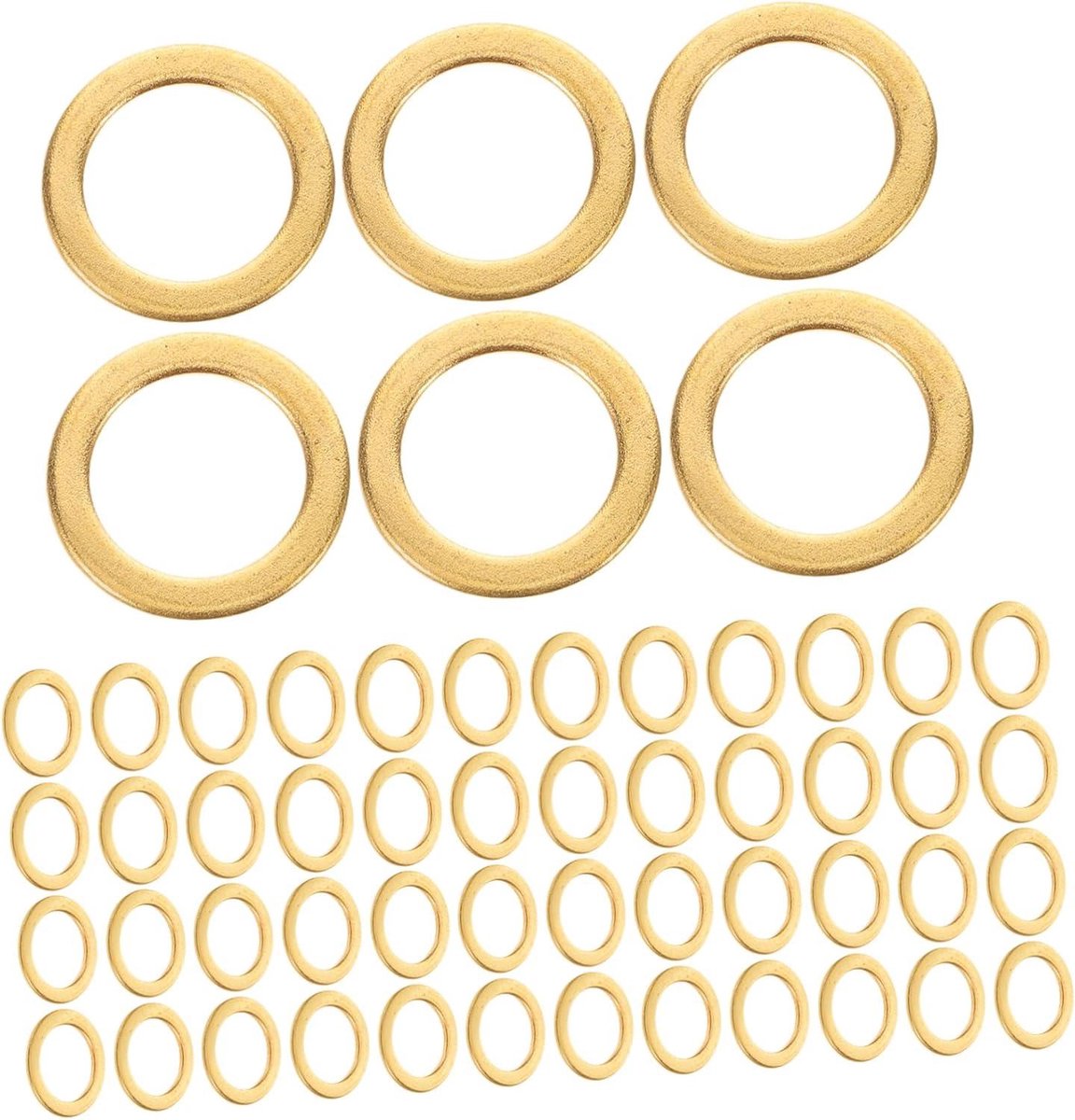 Skateboard Onderdelen Reparatieset Ringenset Onderhoud en Reparatie Duurzame Aluminiumlegering 100 Stuks Goudkleurig