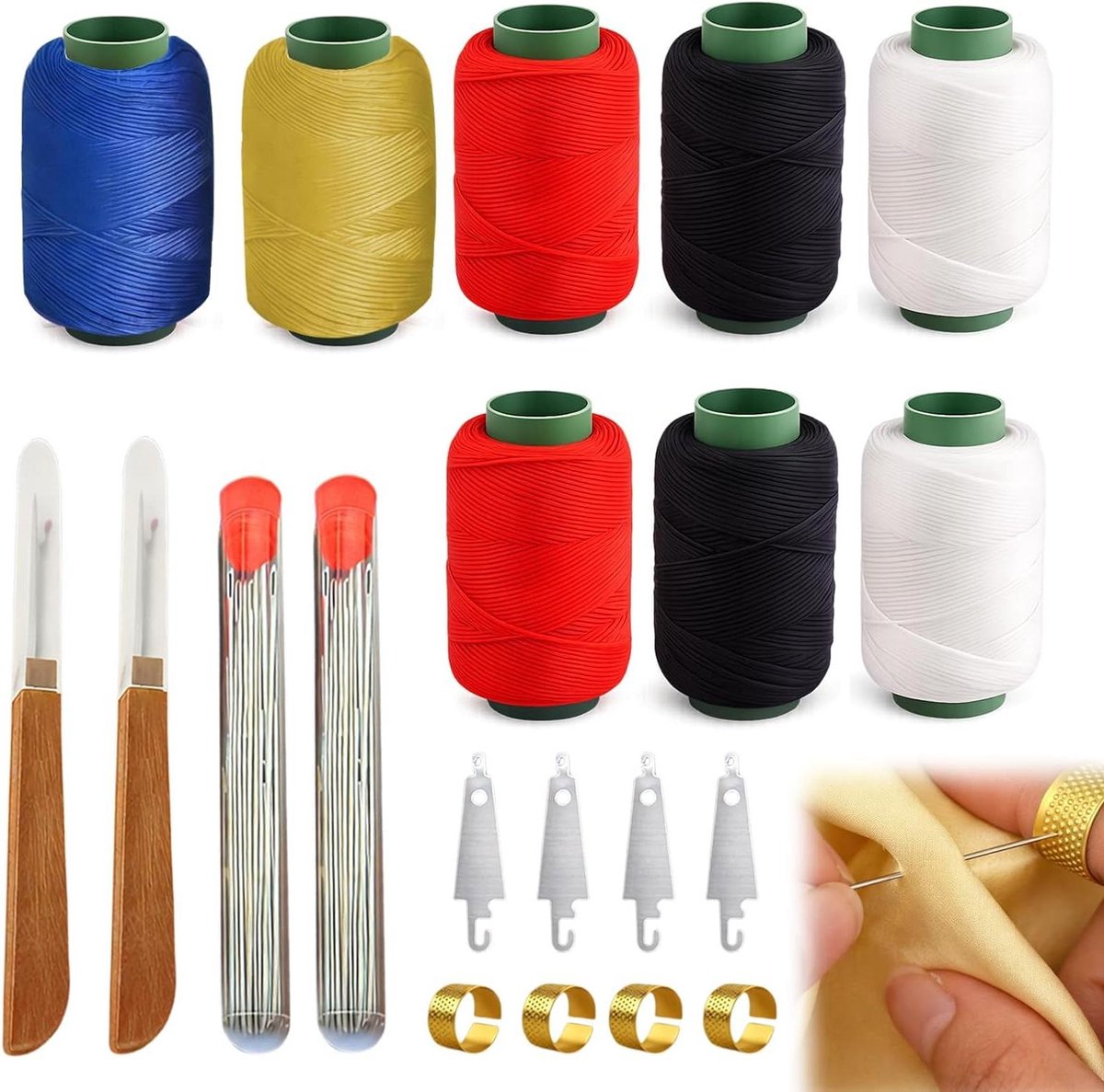 Naaiset - Naalden set - Reparaties en knutselen - Inclusief draadinrijger - 80 stuks - Multi