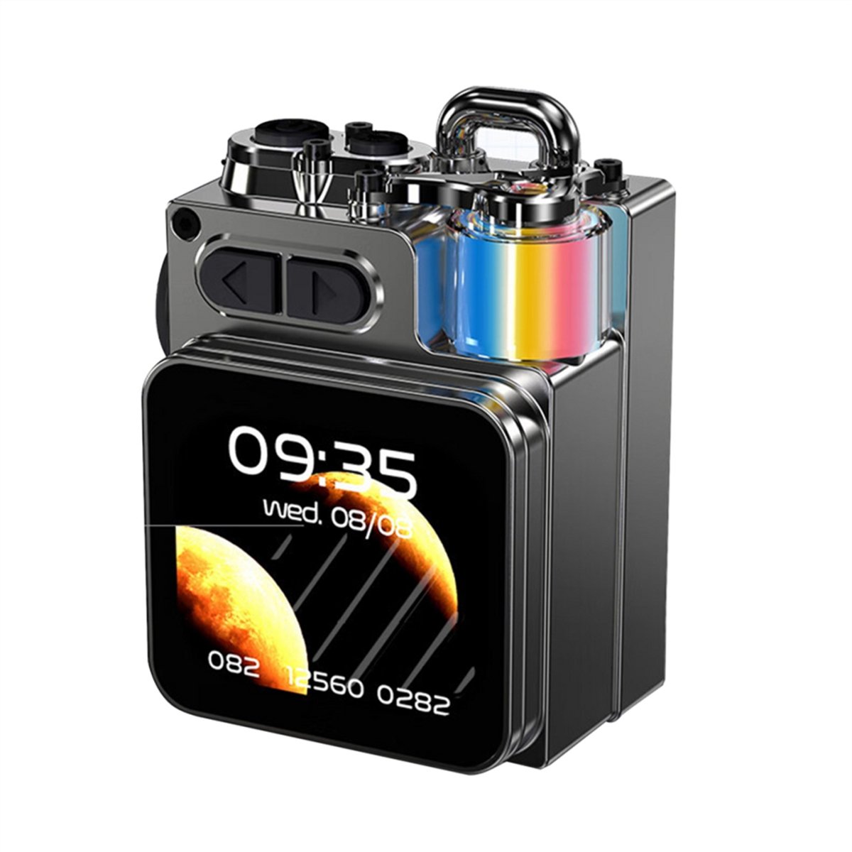 Een set van twee Bluetooth-luidsprekers Geschikt voor een RGB-leddisplay en TF-kaartcompatibiliteit.