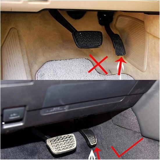 Auto Pedaalhoezen - Rem Gas - Verbeter Rijcomfort - Antislip Ontwerp - 300 g - Zilver — afbeelding 4