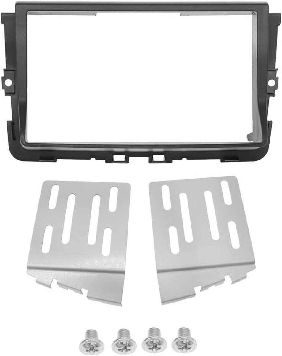 Autoradio Frame - Paneel Kit - Auto Installatie - Koolstofvezel Afwerking - Dubbel Din - Zwart