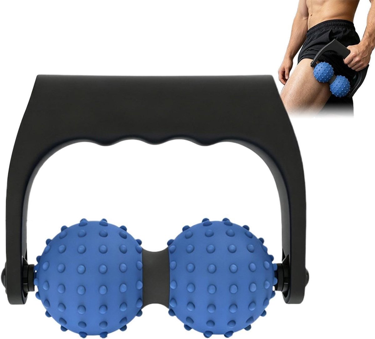 Rugmassageroller - Spierroller - Spierherstel - Diepe weefselstimulatie - 156 cm - Zwart