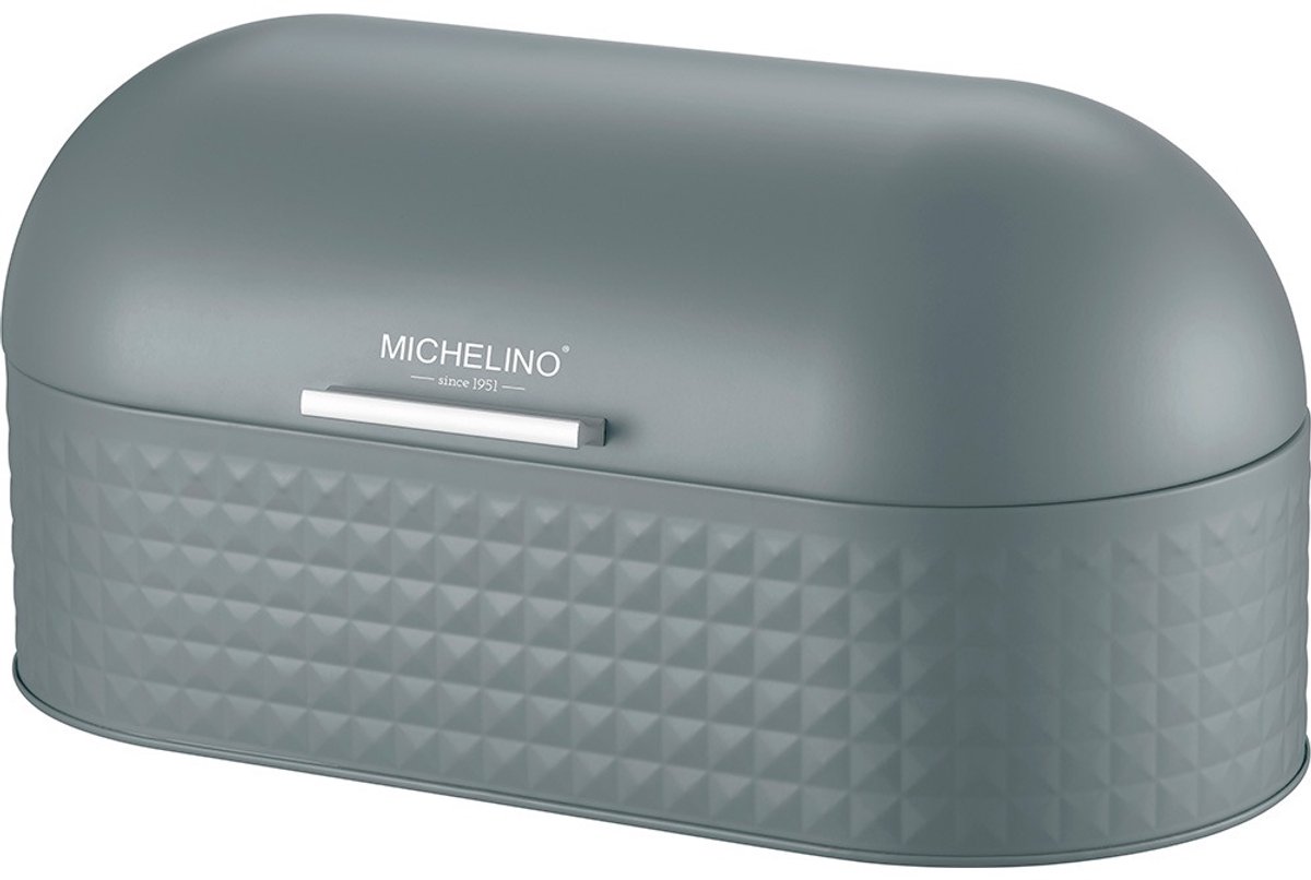 Michelino broodtrommel grijs mat (43,5x22x21,5 cm)